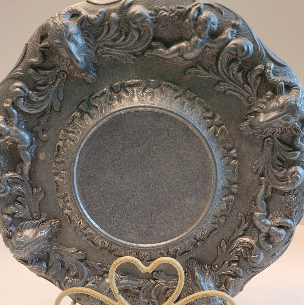 Vintage Pewter Plate.